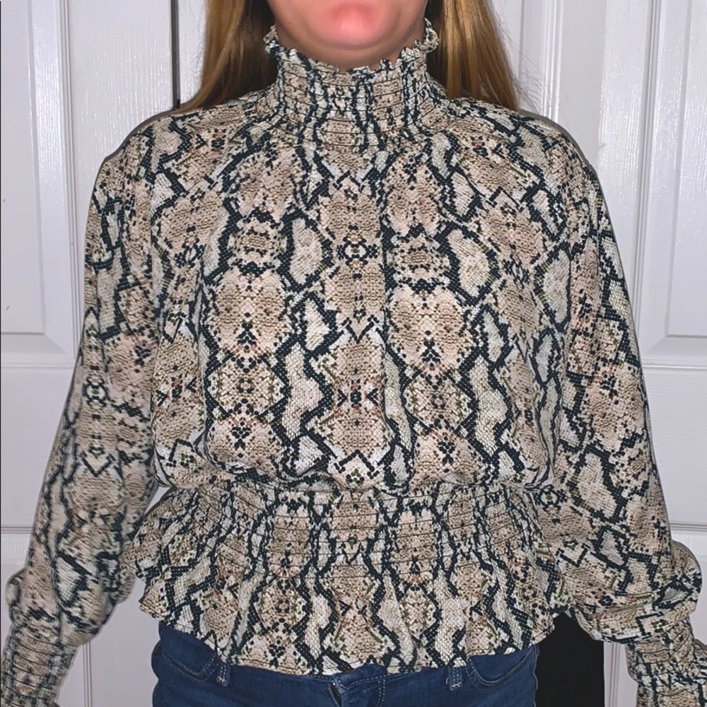 Snake print blouse